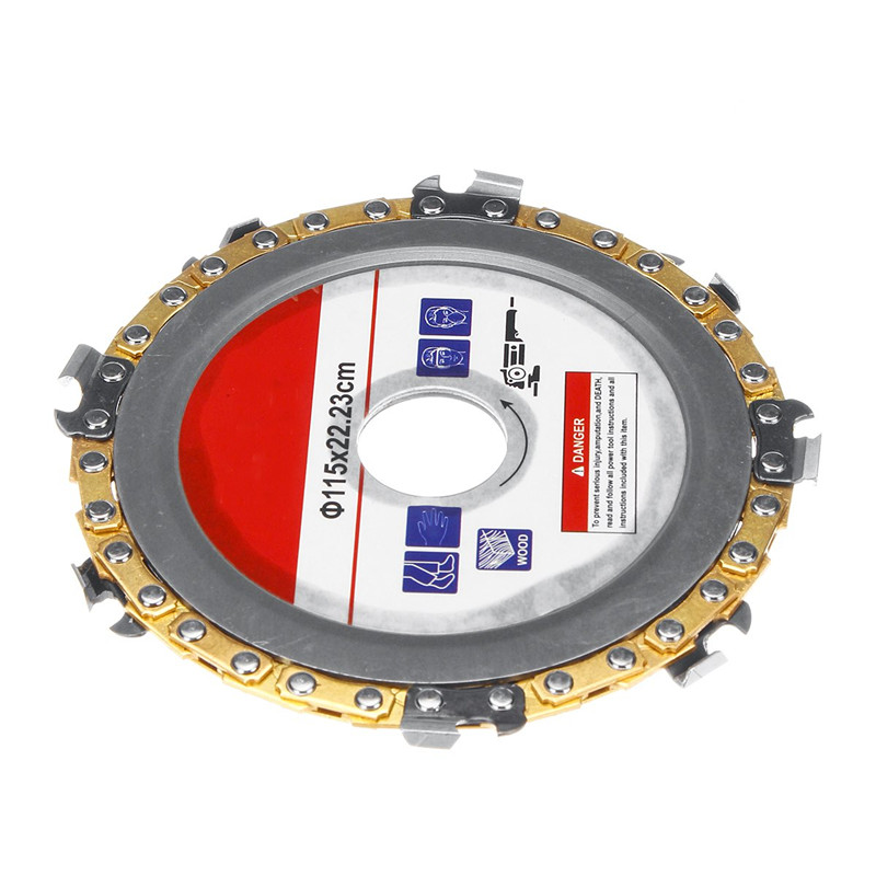 

125mm/115mm Angle Grinding Chain Plate Wheel Woodworking gadgets Wood Carving Angle Grinder Chain Disc for Grinder