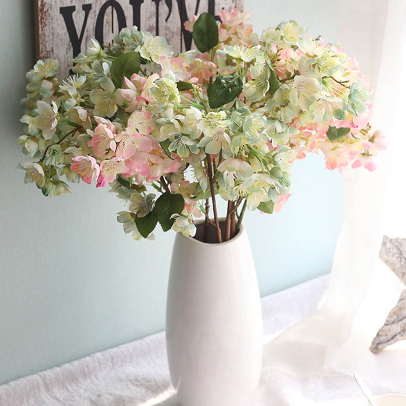 

Christmas Wreath Vivid Artificial Flower Cherry Blossom Cherry Blossom Plant Artificial Flower Bouquet Home Wedding Decoration, Bl