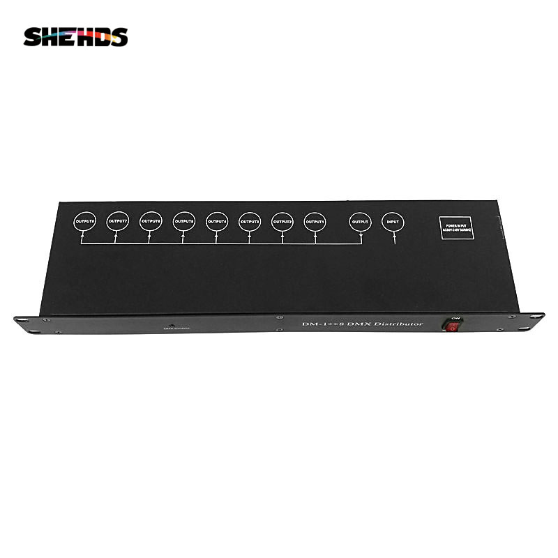 

SHEHDS Stage Lighting Controller DMX512 Signal Amplifier Splitter 8 Way DMX Distributor For Professional DJ Equipment Fast delivery