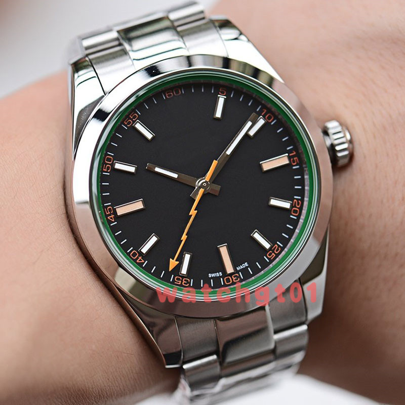 

Mens Watch Men Ancient All Black MILGAUSSDate Automatic watch Mechanical Movement Bussines Watches Steel Mint Condition Original Wristwatch, Box