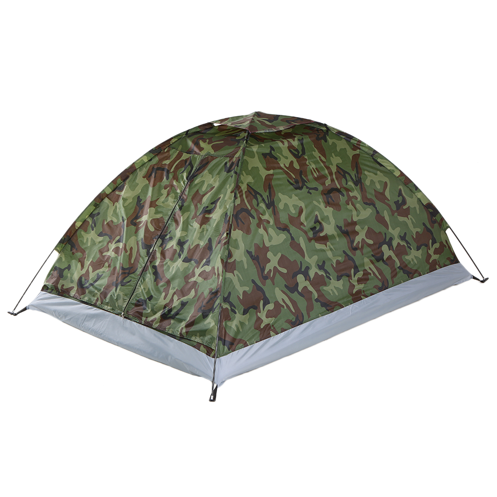 

TOMSHOO Outdoor Camouflage Beach Tent Camping Tent for 2 Person Single Layer polyester fabric Tents PU1000mm Carry Bag Travel