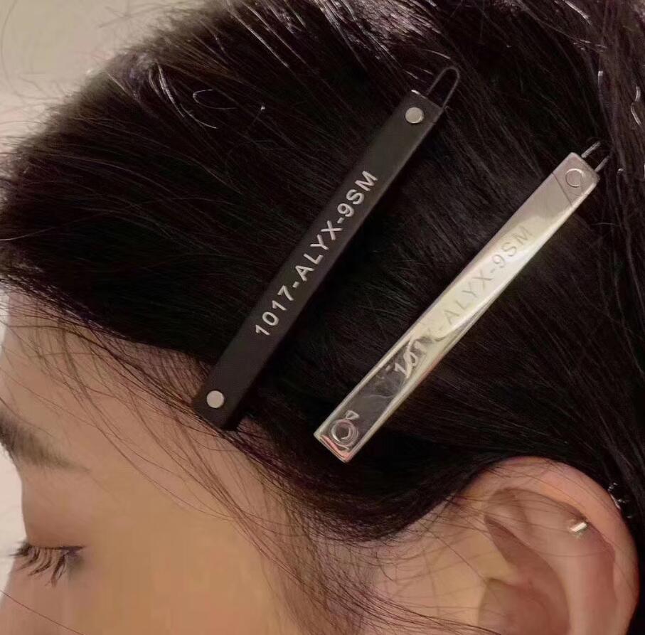 

1017 ALYX STUDIO LOGO metal printed hairpin fashion hair accessories do not fade Headdress hairpin