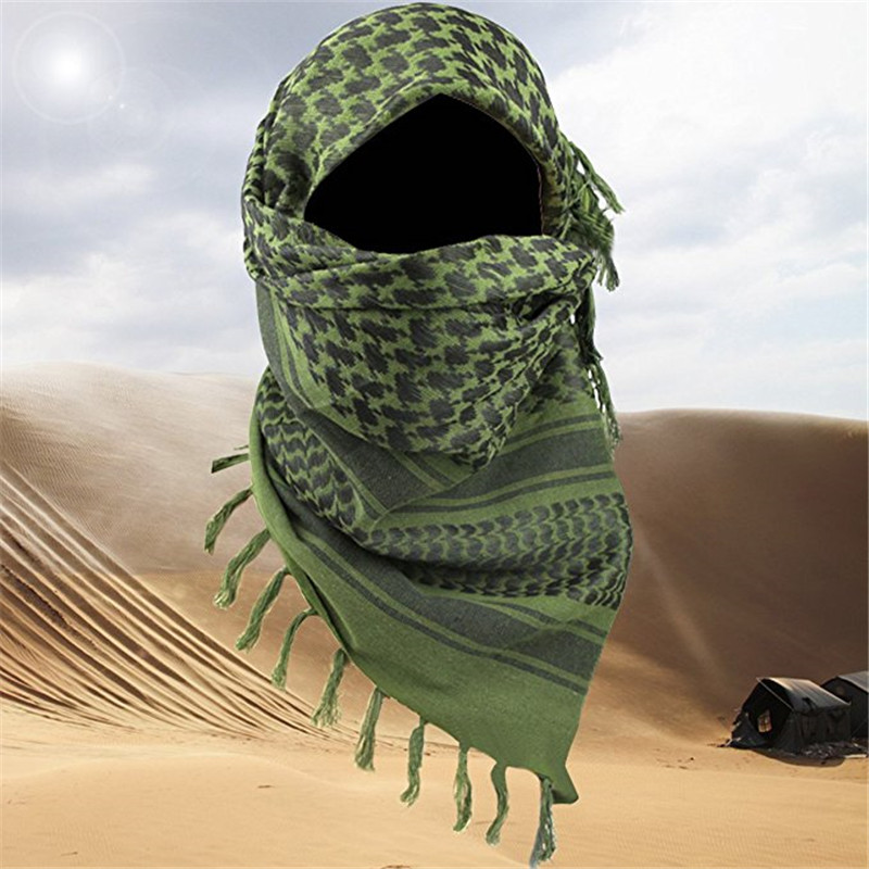 

Arabic Scarf Cotton Shemagh Keffiyeh 34"x34" Tactical Arab Scarf Shawl Neck Cover Head Wrap For Men Women Hiking Scarve, White