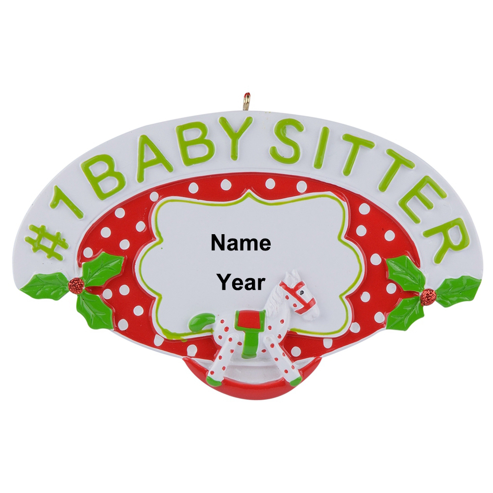 # 1 Insegnante Baby Sitter Zio Nipote preferito Nipote Ornamenti natalizi in resina personalizzati come artigianato Souvenir artigianale per regali decorazioni per la casa