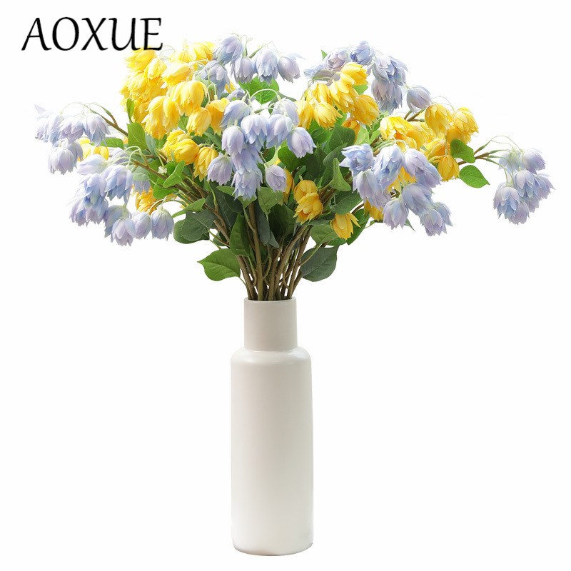 

82cm simulation fake flowers snow lotus wedding decoration home shooting prop decorations Flower arrangement artificial plant, Blue