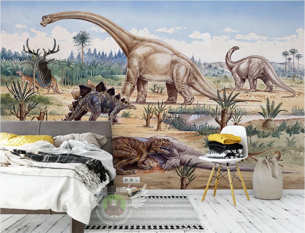

WDBH custom photo 3d wallpaper Jurassic Dinosaur World Children's room Wall home decor 3d wall murals wallpaper for walls 3 d living ro, Non-woven