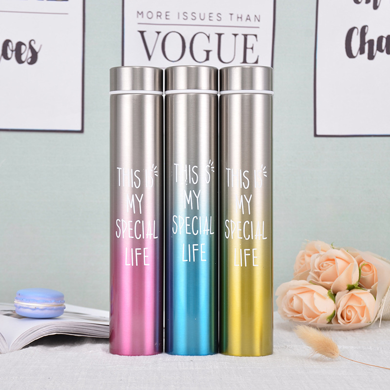 

Slender Bottle Long Thin Design Double Layer Stainless Steel Vacuum Cup Flask Thermos Water Jug Thermos Bottle Cup VT0141