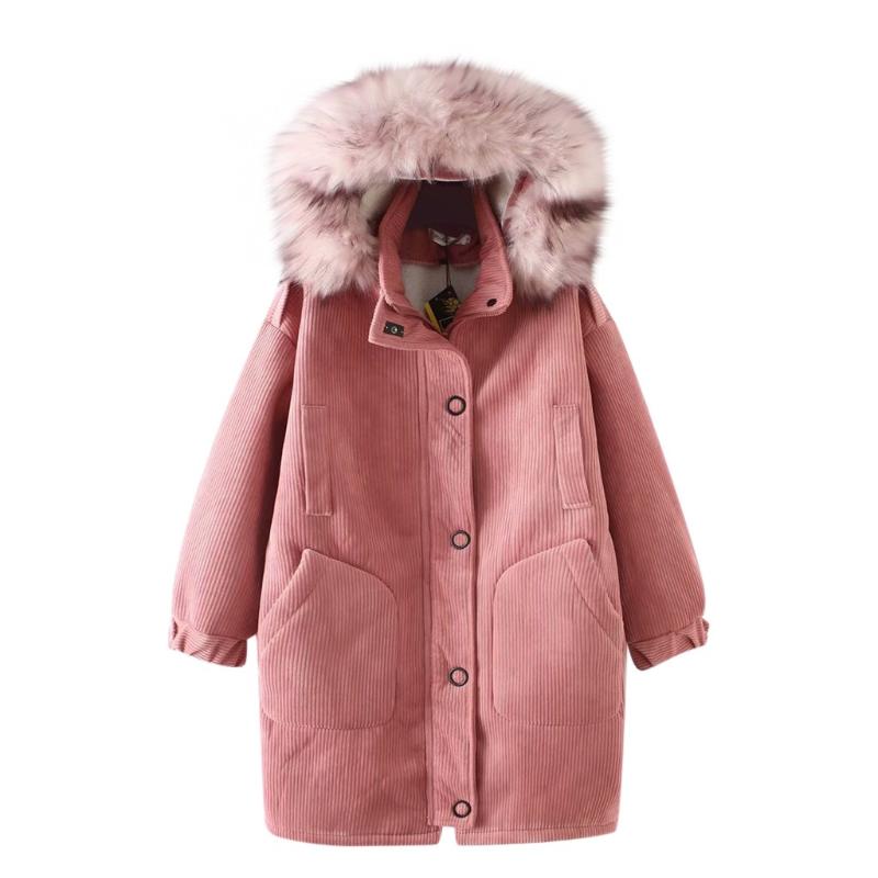 

Fashion Thick Women Coat Solid Wool hood Winter Autume parka Long Warm Jacket Coat Outwear women clothes 2019 manteau femme, Brown