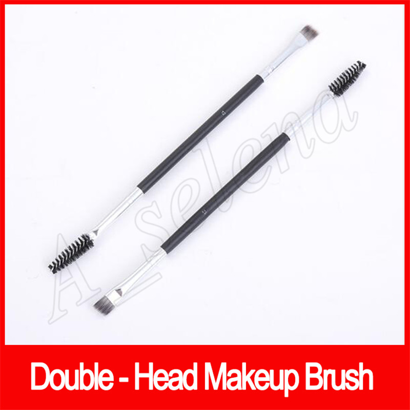 

Makeup Eye Brow Eyebrow Brush 12# Synthetic Duo Makeup Brushes Double Eyebrow Brush Head Brushes Kit Pinceis Eyeshadow brush DHL Free