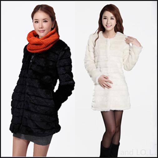 

vetement New Spring Autumn Women' Faux Fur Coat fur furry vest Long Femme Jackets Artificial Fake Outwear ZM31, White