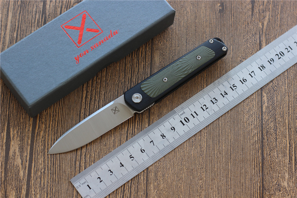 

New mini YX622 folding knife 14C28N blade G10 steel handle camping hunting Outdoor Climbing Fishing pocket fruit knives EDC tool
