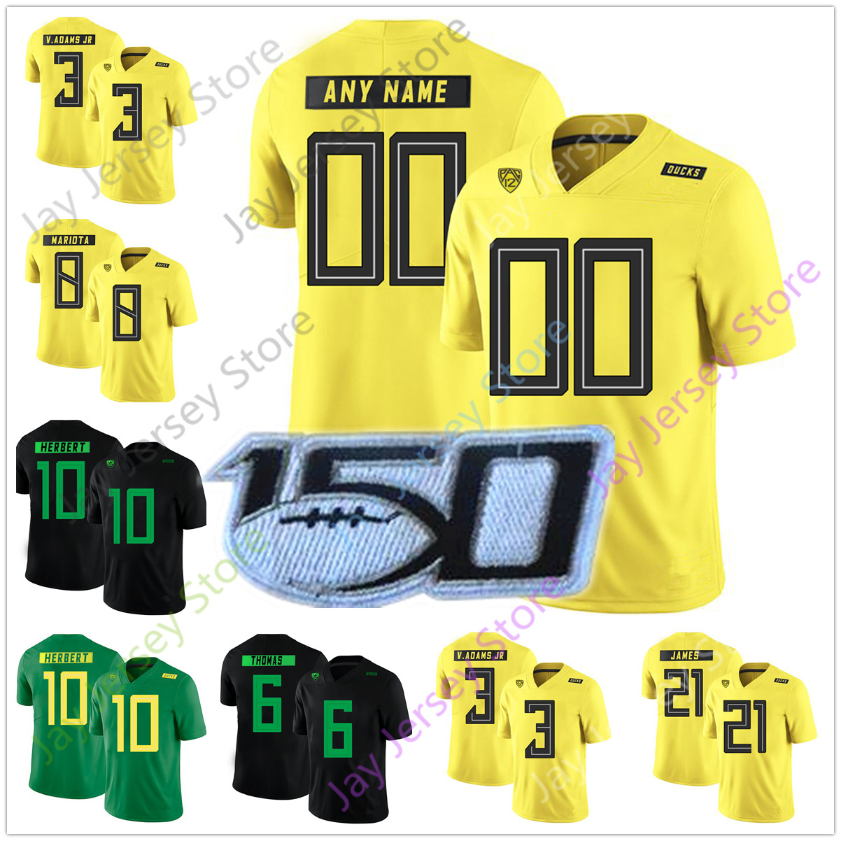 

Custom Oregon Ducks Football Jersey College 3 Vernon Adam Jr. 6 De'Anthony Thomas 8 Marcus Mariota 24 Kenjon Barner, No extra patch
