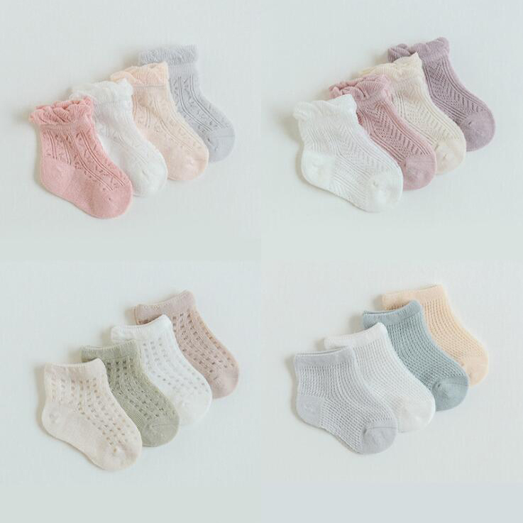 

Spring Autumn New Baby Socks cozy cotton mesh Newborn Baby Girl Socks for boys ankle floor recien nacido calcetines