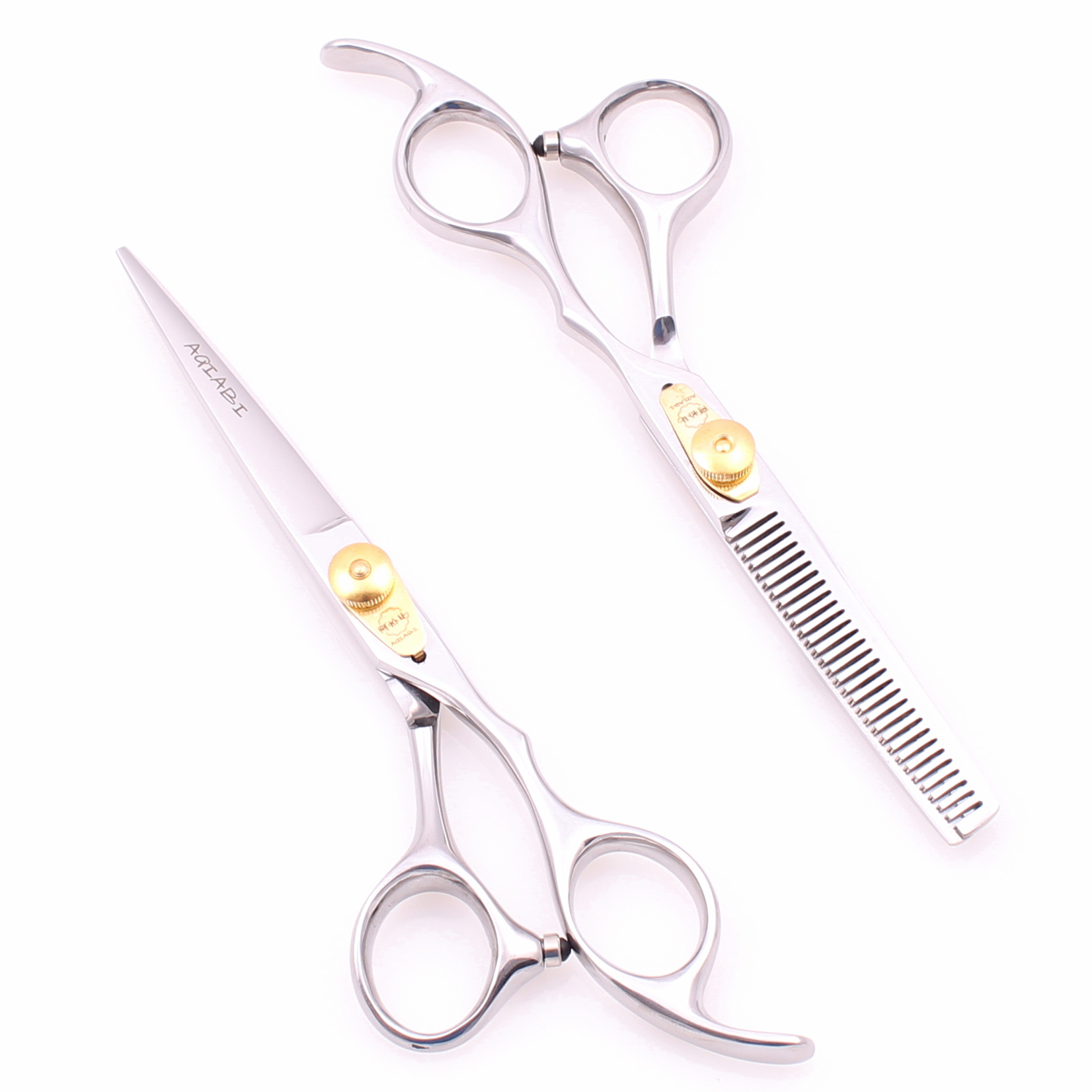 

Professional Hairdressing Scissors 6" JP Steel AQIABI Hair Cutting Scissors Salon Thinning Shears Barber Scissors Stylist Shears A1025