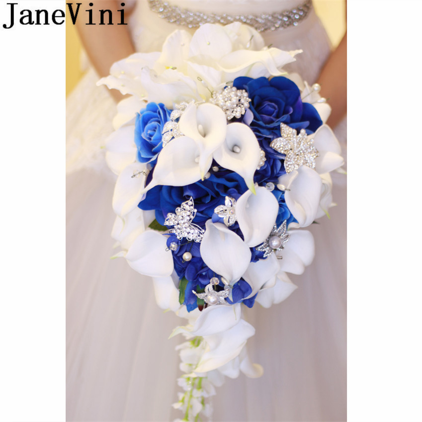 royal blue bridesmaid bouquets