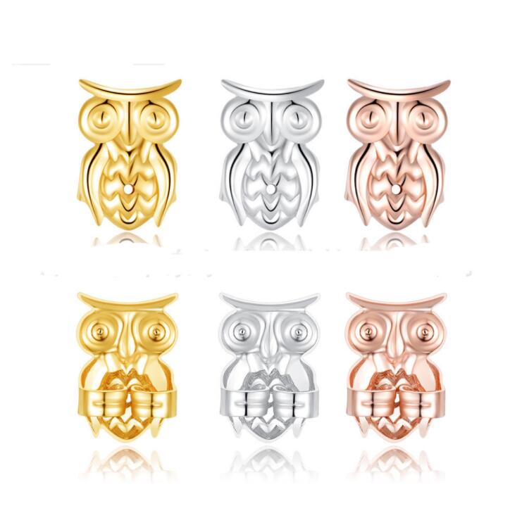 

Wholesale-New Fashion Crown/Clover/Owl/Love Magic Bax Earring Backs Support Earring Lifts Fits All Post Earrings free shipping