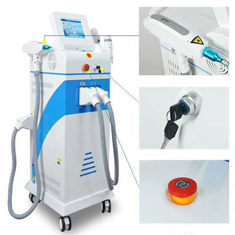 

Professional 4 in 1 OPT HR RF Nd Yag Laser Beauty Machine Hair Removal Laser Machine Tattoos Equipment