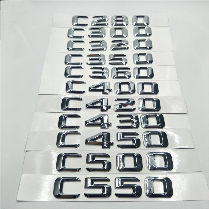 

Rear Trunk Lid Logo Emblem Number Letters For Mercedes Benz C Class C280 C300 C320 C350 C360 C400 W203 W204 W211 W205, Abs