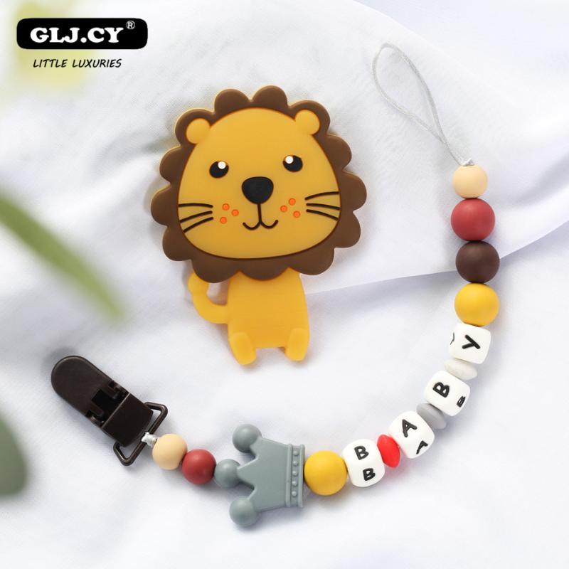 

NEW Baby Pacifier Clip Silicone Personalised Name Pacifier Chain for Baby Teething Soother Chew Toy Dummy Clips Teether 1 set