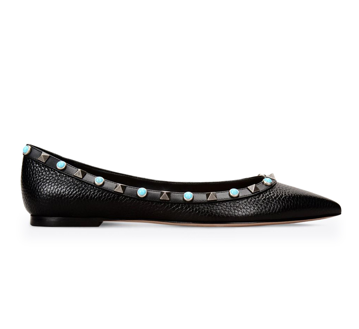 Ballet appartements femmes hauts talons design chaussures chaussures de fête rivets filles sexy pointu pieds chaussures boucle plate-forme pompes