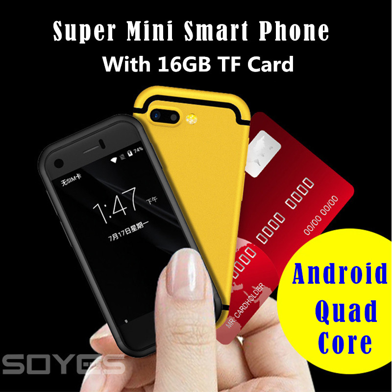 

Super Mini Android Smart Phones Original SOYES 7S MTK6580 Quad Core 1GB+8GB+16GB Memory 5.0MP Dual SIM Cell Mobile Phone X Red Golden color