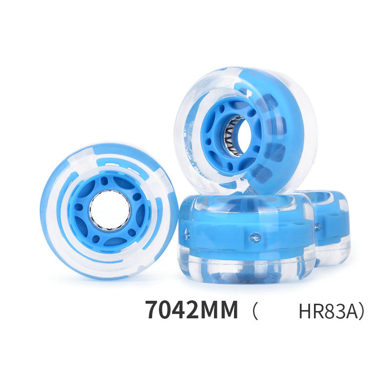 

7042mm Longboard Wheels PU Flash Wheel Skateboard Street wheel 4pcs Street Fish board Wheels Blue Dropshipping