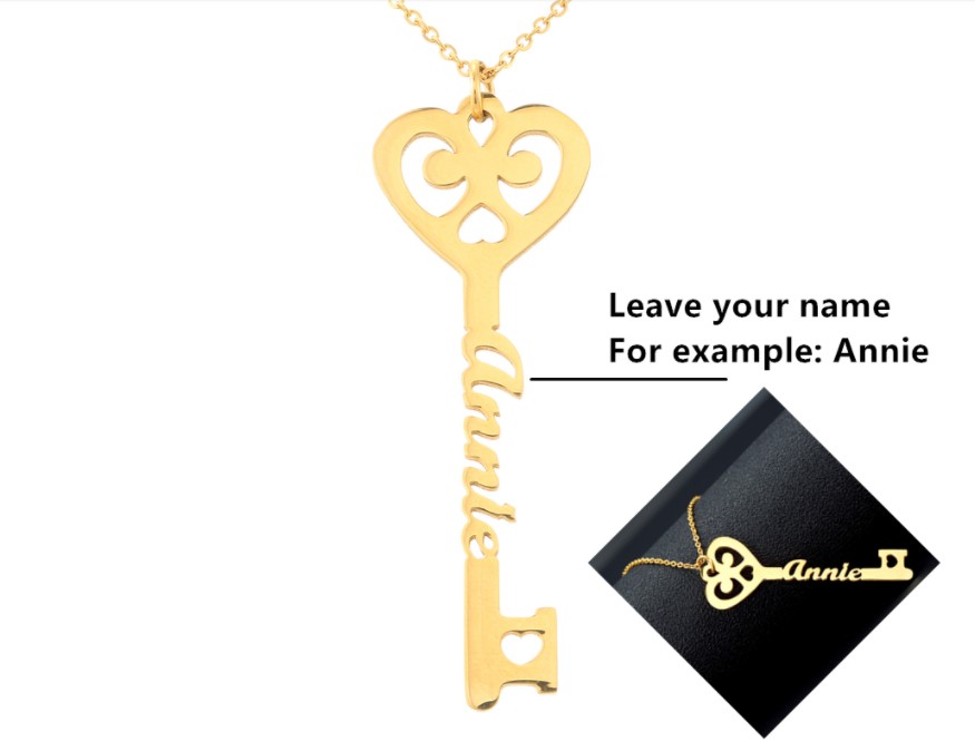 

Key Name Choker Necklaces & Pendants Stainless Steel Personalized Custom Necklace For Women Nameplate Jewelry Gift Ketting