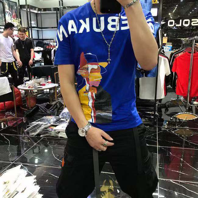 

2020 New Arrival Men's T-Shirts Mens Fashion Breathable Shirts Casual Men Letter Print Short Sleeves T Shirt 3 Colors Asian Size -5XL, White