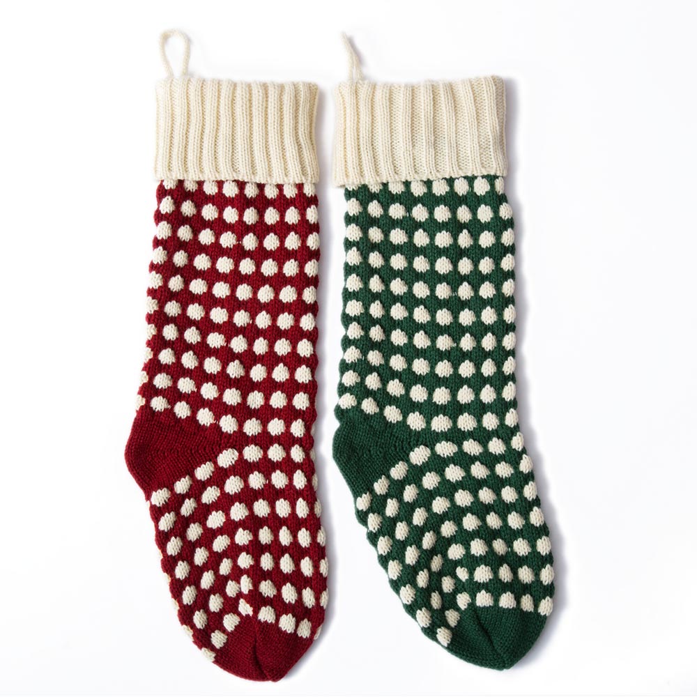 

2pcs/Lot Knitted Christmas Stockings Decoration High-grade Knitting Christmas Sock Gift Bag Fireplace Xmas Home Decoration