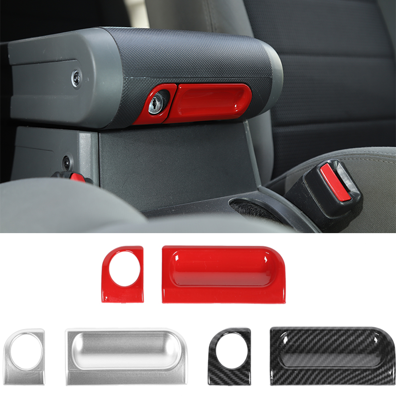 

ABS Car Armrest Box Switch Trim Decoration Cover For Jeep Wrangler JK 2007-2010 Car Interior Accessories
