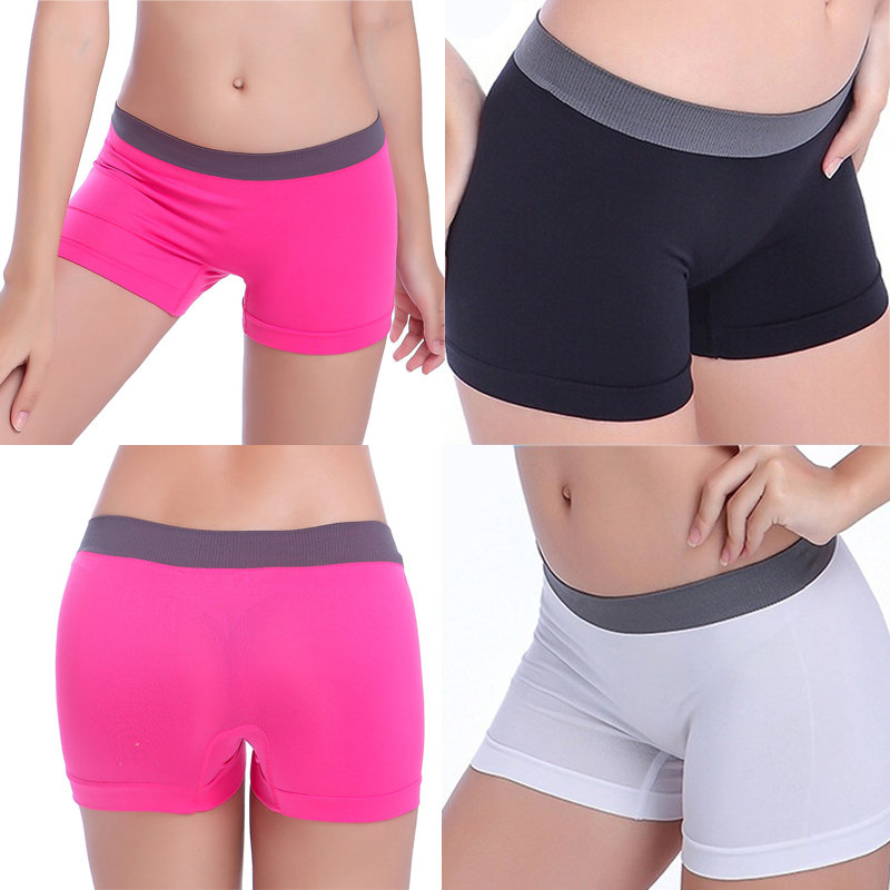 

Women Safety Shorts Pants Seamless High Waist Panties Leggin High Quality Boyshorts Pants Girls Elastic Slimming Underwear, Pink