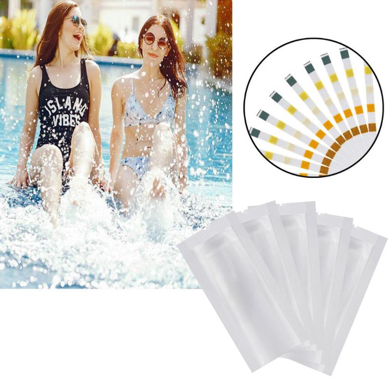 

5-in-1 Swimming Pool Test Paper Residual Chlorine Ph Value Alkalinity Hardness Test Strip A Bottle Of 50 Hot Tub Water Quality