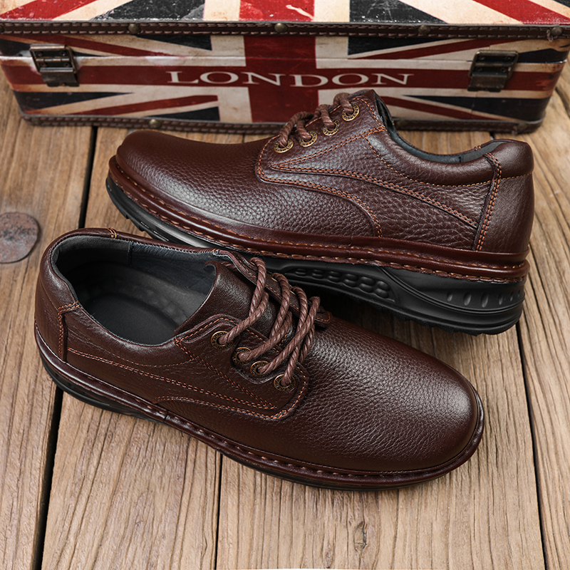 

Man Loafers Business Office Work Shoes For Male Men Casual Leather Shoes Slip On Wedding Party Dress Shoes, Black