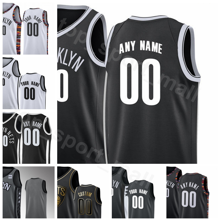 

Screen Print Basketball Kevin Durant Jersey Kyrie Irving DeAndre Caris LeVert Spencer Dinwiddie Taurean Prince Black White Man Woman Youth, Kids new