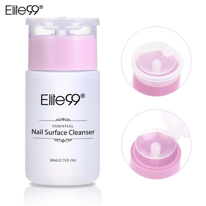 

Elite99 80ml Nail Surface Cleanser Nail Polish UV Gel Sticky Remover Liquid Enhance Shine Effect Cleanser Art Remover Tool