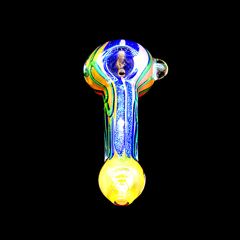 

Fumed Purple Color Changing Glass Marble Spoon Pipe