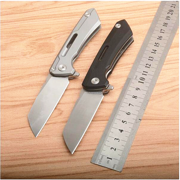 

Ball Bearing Flipper Folding Knife D2 Satin Tanto Point Blade Black G10 / Aviation Aluminum Handle EDC Knives
