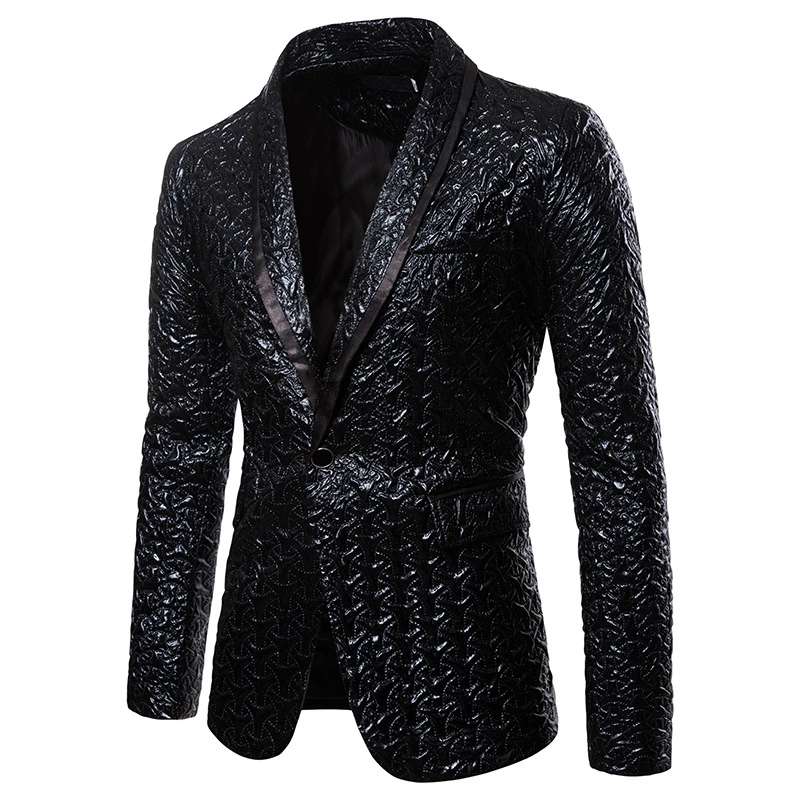 

Men' Suits & Blazers Casual Suit Color Bronzing Ordinary Long-sleeved Fashion Urban Jacket