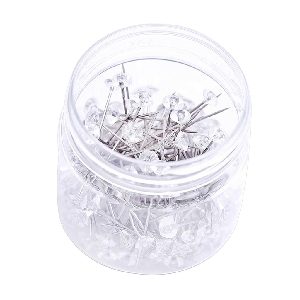

150pcs rhinestone diamond head sewing fixing needles pins jewelry making, Black