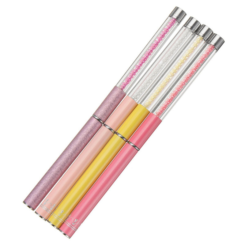 

5/9/11/20 mm Pearl Acrylic Nail Art Liner Brush French Lines Stripes Grid Flower Painting Drawing Pen DIY Manicure Tools