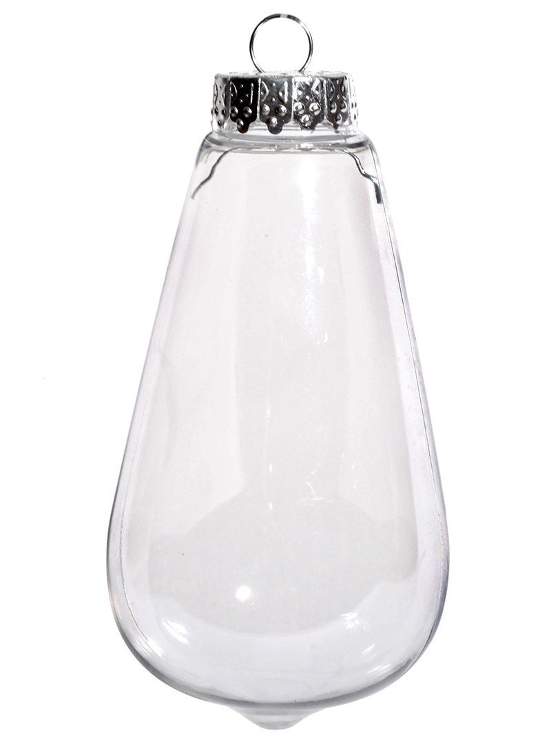 

Promotion - DIY Paintable/Shatterproof Clear Christmas Decoration, 120*60mm Fillable Plastic Modern Light Bulb Ornament, 10/Pack