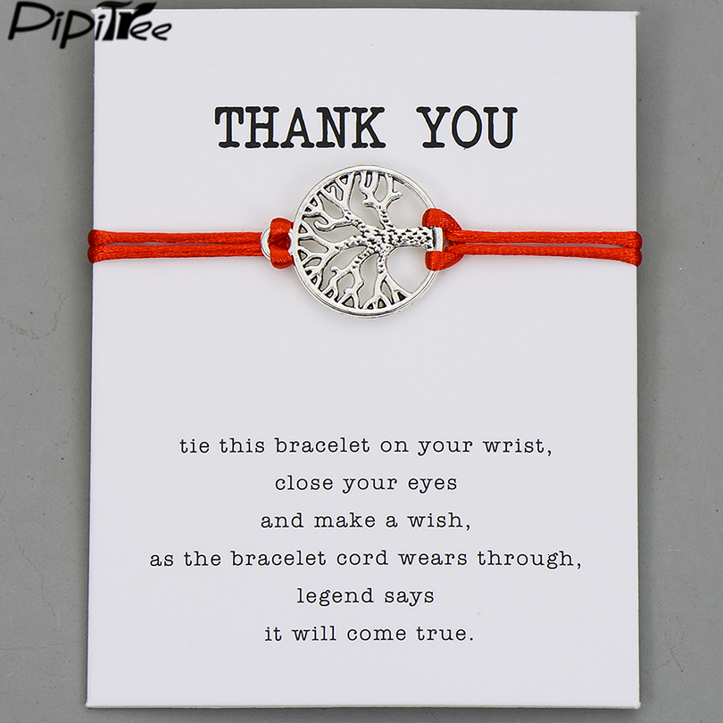 

Life Tree Angel Leaf Heart Crown Charm Bracelet Red String Bracelets For Women Men Kids Lovers Couple Jewelry Gift