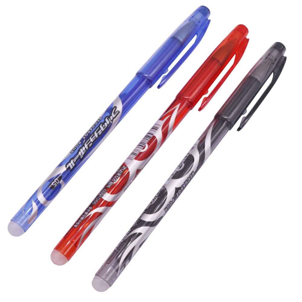 

Gel Pens 12 Pcs 0.5mm Erasable Pen Red Blue Black Refill Optional Student Stationery Writing Office Electronics