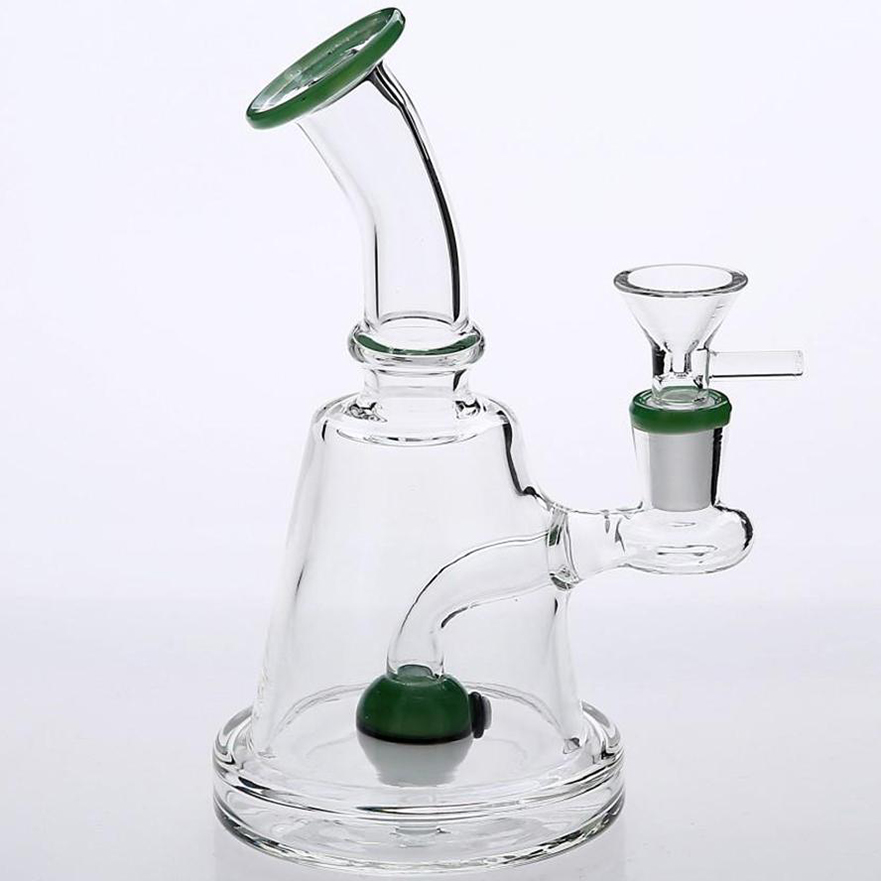 

17cm Mini Glass Bongs Bowl Joint 14.4mm Smoking Water Pipes Thick Base Inline Perc Ball Perclator 12 Hours Ship Hookahs free shipping