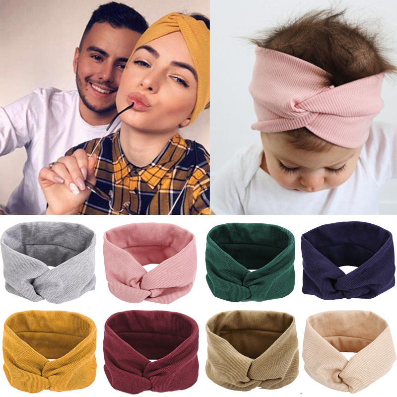

14 Colors Women Headband Turband Headband Cross Top Knot Elastic Hair Bands Soft Solid Girls Hairband Hair Accessories Headwrap
