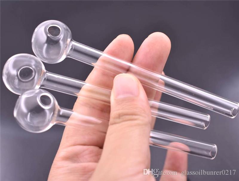 

12cm 10cm Clear Pyrex Glass Oil Burner Pipe for Water Smoking Glass Oil Pipe Bongs Hookah Bubbler Tool High Quality Hand Smoking Pipes