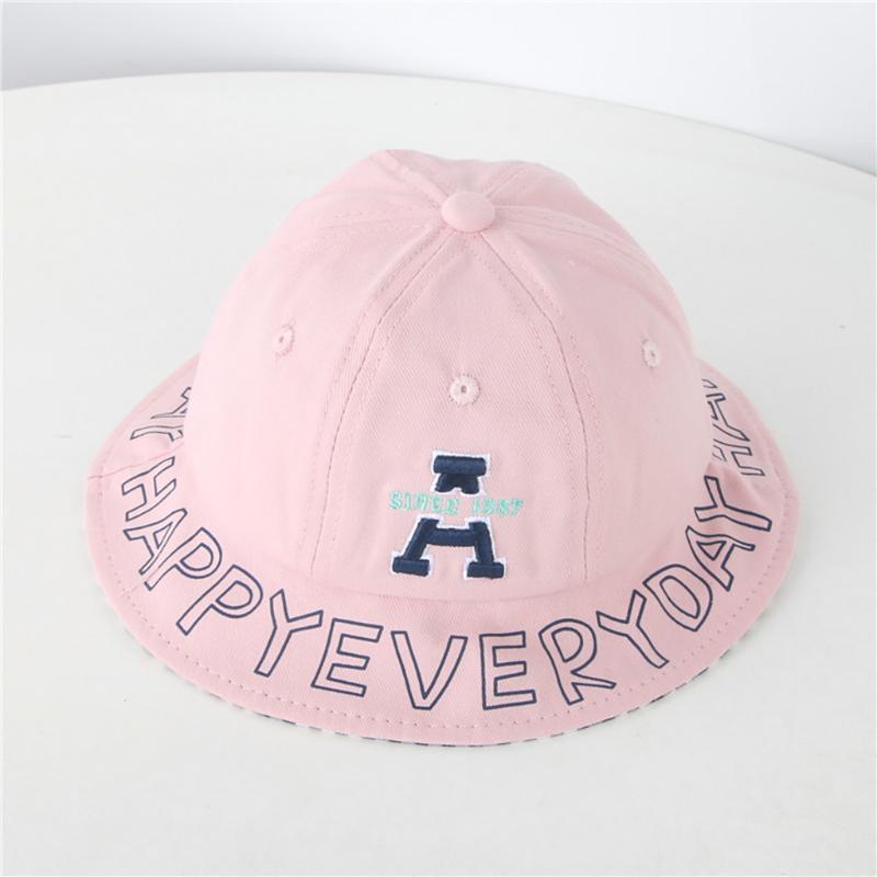

Children bucket hat Summer Letter Print Sun Hats Big Edge Sunscreen Fisherman Hat Cap Kids Outdoor UV Protection bucket Cap, Black
