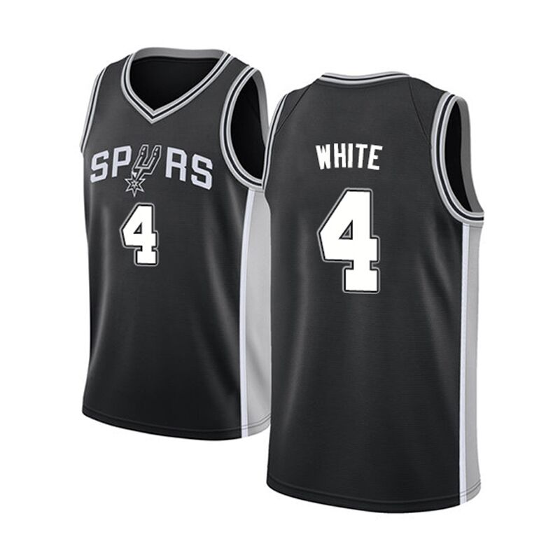 

Derrick 4 White Jersey Demar 10 DeRozan Manu 20 Ginobili Tim 21 Duncan Jersey Dejounte 5 Murray Basketball Jerseys, Black;red