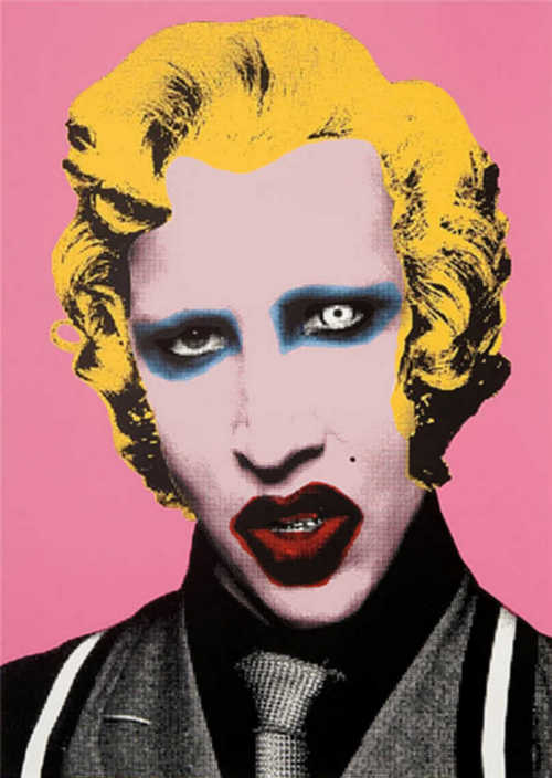

Mr Brainwash Oil Painting On Canvas Marilyn Manson Urban Art Abstract Wall Art Home Decor Handpainted &HD Print 191021