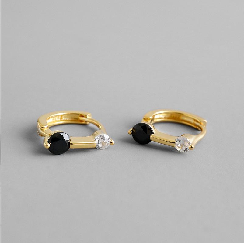 

EDS Silver 925 Jewelry 925 Sterling Silver Earrings Korean Fashion Jewelry Hoop Earrings Gold Vintage